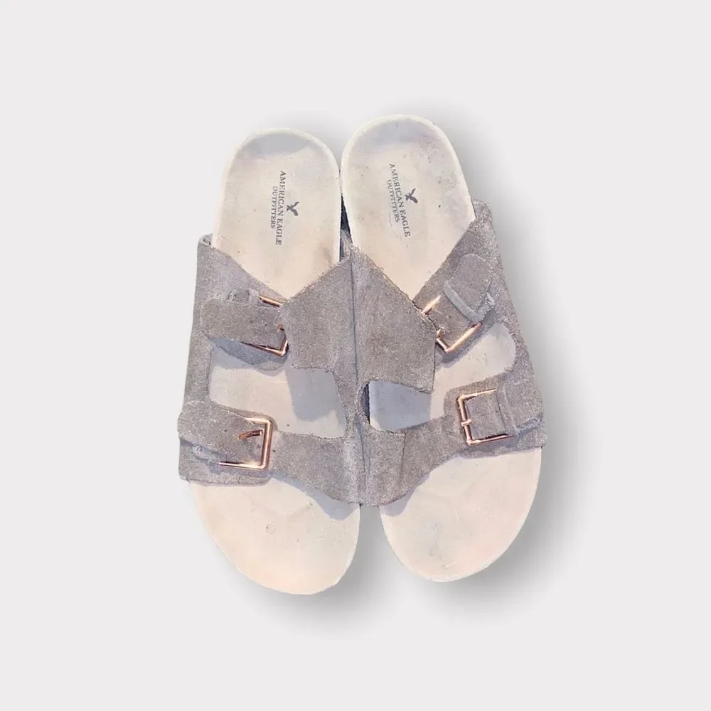 American Eagle Tan Suede Sandals Shoe Size 10